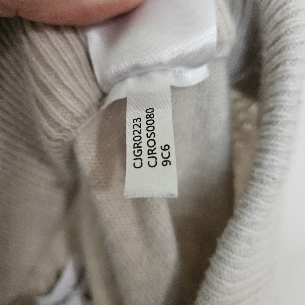 Calvin Klein Jeans Womens Small Beige Knit Jogger Pants Drawstring Sweater... - Picture 7 of 8